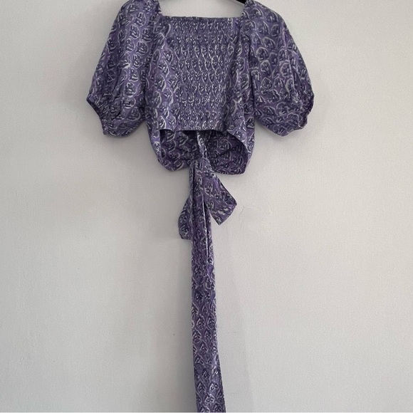 PERRY WALKER Taylor Top in Lavender Periwinkle - 2/Medium - Picture 6 of 8